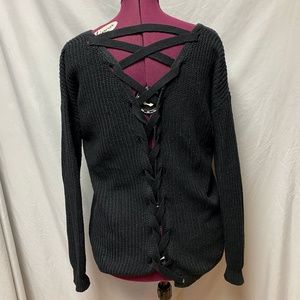 Eclipse, laced back, knit sweater